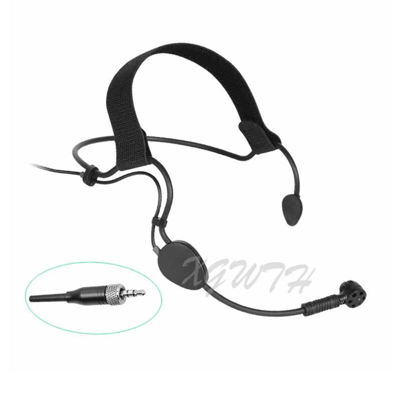 Headworn Condenser ME3 Microphone Headset For Senheiser Wireless  Black