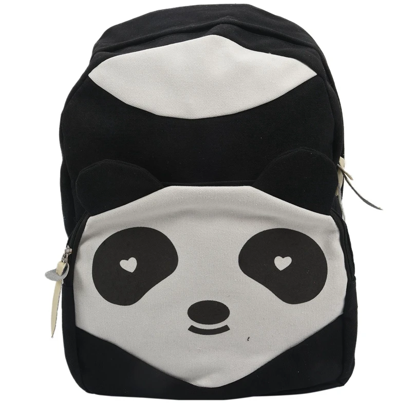 #*Cheap ABZC Cute Panda Canvas Backpack Rucksack Lady Girl Boy Student Book Bag Schoolbag black