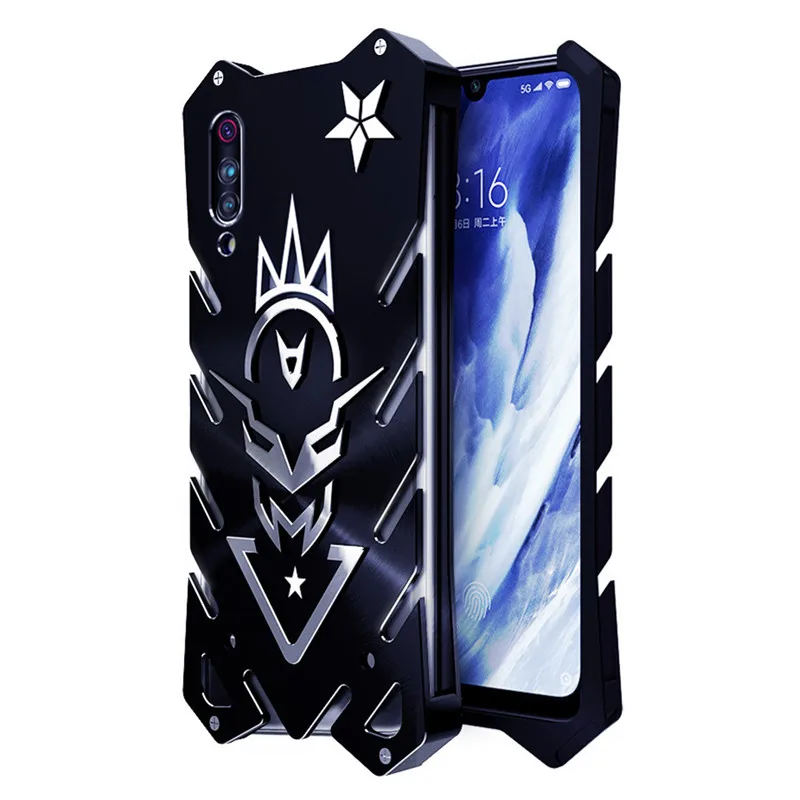 Чехол для Xiaomi Mi 9 Pro 5G, защитный чехол, авиационный алюминиевый металлический мощный чехол для Xiaomi Mi 9 Pro 5G, противоударный чехол - Цвет: Черный