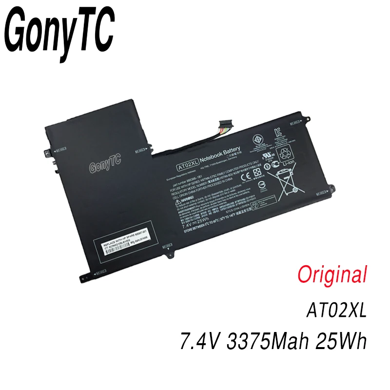 GONYTC AT02XL аккумулятор для ноутбука HP Elitepad 900 G1 стол HSTNN-C75C HSTNN-IB3U AT02025XL D3H85UT HSTNN-DB3U - Цвет: Black