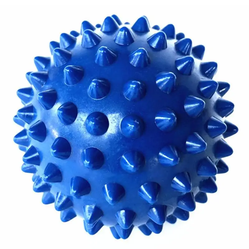 6,5 см Spiky мячик для массажа стоп ПВХ триггер точка Спорт Фитнес рука ноги Облегчает боль Стресс плантарис мышечный расслабляющий шариковый массажер - Цвет: Синий