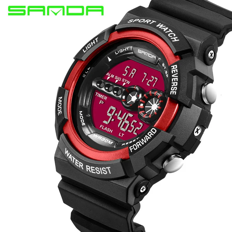 

Hot Selling Watch Outdoor Sports Waterproof Watch Multi-functional Night Light Diving Watch SANDA Sanda Table