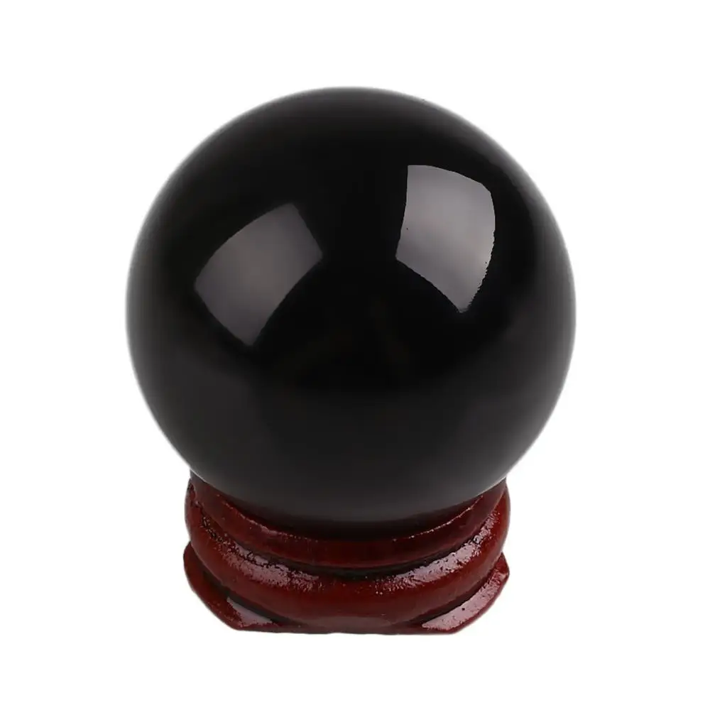 Стенд обсидиановый Кристалл мяч домашний декор гостиной черный исцеление творческий спальня