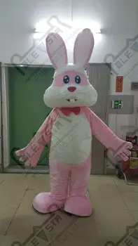 

quality pink rabbit mascot costumes cartoon plush bunny mascot design