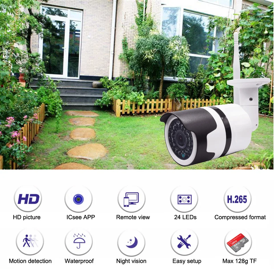 Heanworld HD WiFi камера 5.0MP наружная ip-камера Беспроводная Водонепроницаемая Камера Безопасности камера видеонаблюдения камера sd слот