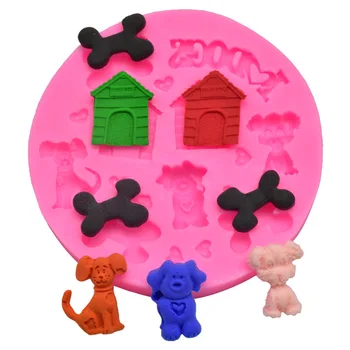 

DIY Bakery House Dog Bone Modeling Fondant Cake Chocolate Mold Clay Liquid Silicone Mold