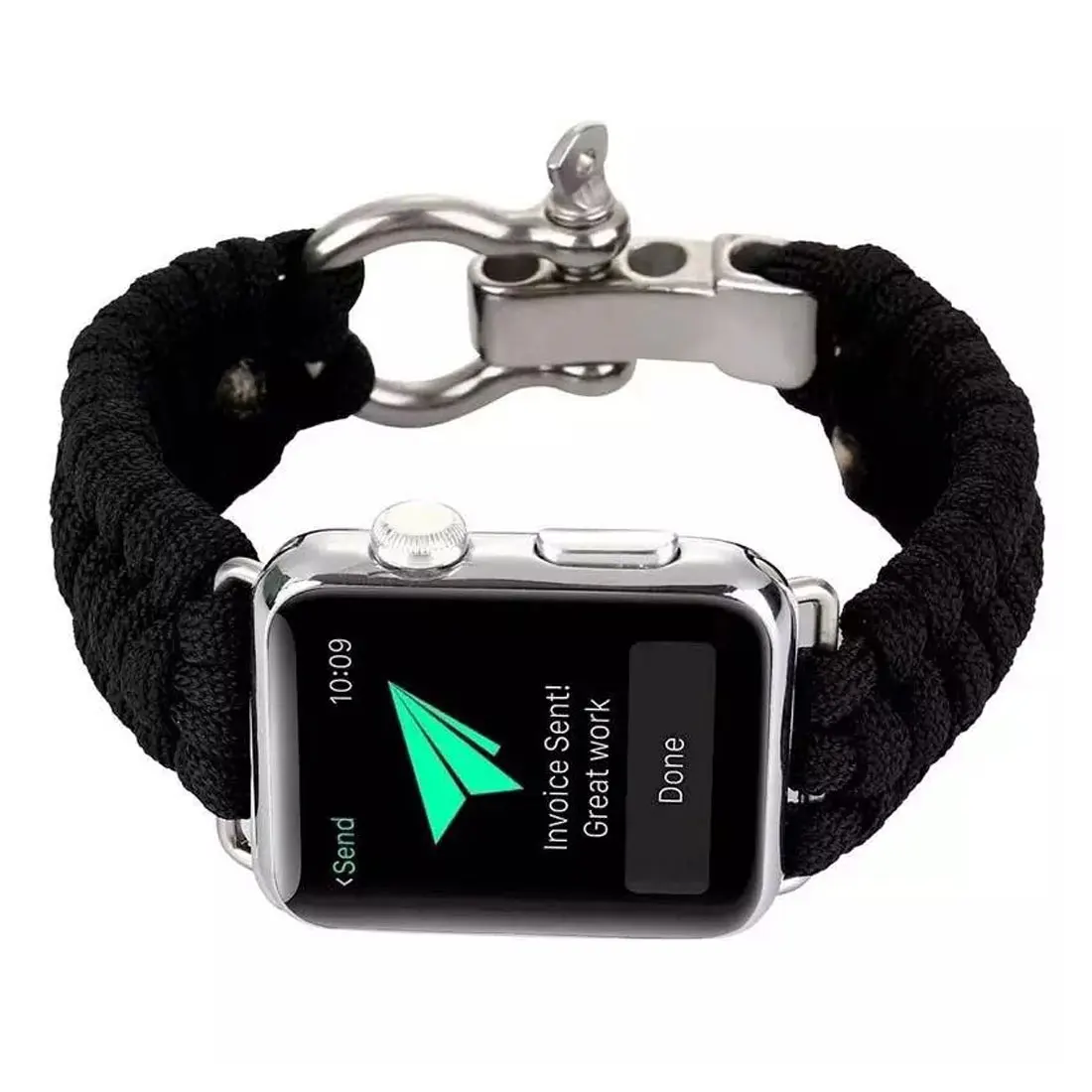 Спортивный ремешок для наручных часов для Apple watch 1/2/3/4 нейлоновая оплетка страховочный трос металлический болт застежка браслета спортивный ремешок 42 мм, 38 мм