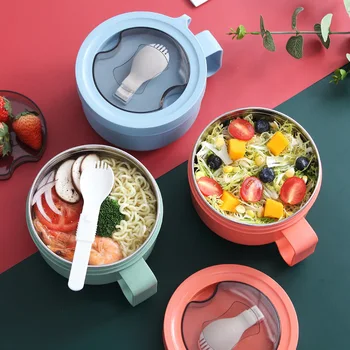 

Large Capacity 304 Stainless Steel Lunch Box Instant Noodles Bowl Insulation Bento Box Kitchen Food Container Student Lunchbox
