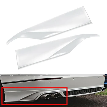 

CITALL 2pcs White Rear Bumper Lip Molding Trims Splitters Spats Aprons Both Side Fit For Honda Accord 2018 2019 2020