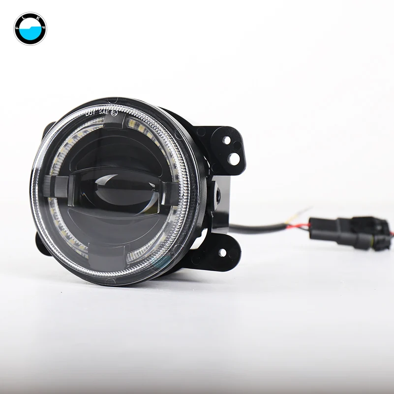Для Jeep Wrangler Dodge Chrysler Cherokee 30 Вт чип led 4 дюймов белые круглые противотуманные фары объектив проектор DRL внедорожные Противотуманные фары