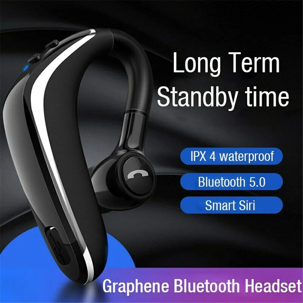 Fast Charge In ear Bluetooth Earpiece Business Driving Wireless Headset Sports Sweat proof 5 0 Earphone Long Standby For Phone