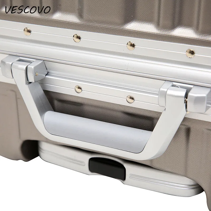 VESCOVO 2" 22" 2" 26" 28 дюймов Высокое качество алюминиевый каркас багажный ПК Дорожный чемодан-тележка на колёсиках