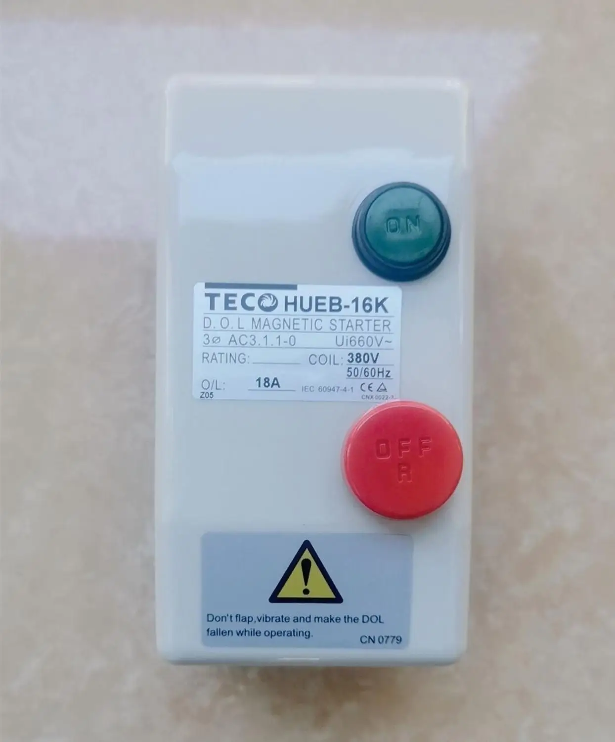 HUEB-16K Three Phase 3Pole 12.5-18A 5.5KW 7.37HP Magnetic Motor Starter 380V Coil | Обустройство дома