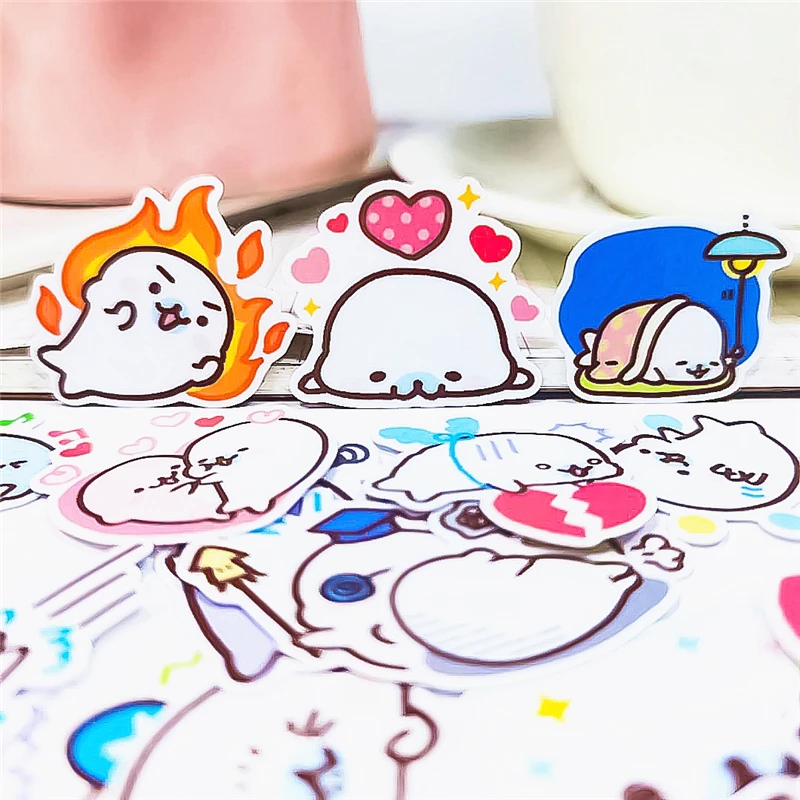 

40pcs Cute Cartoon Dolphin Stickers Album Scrapbook Waterproof Decoration Stickers DIY Handmade Gift Scrapbooking Sticker