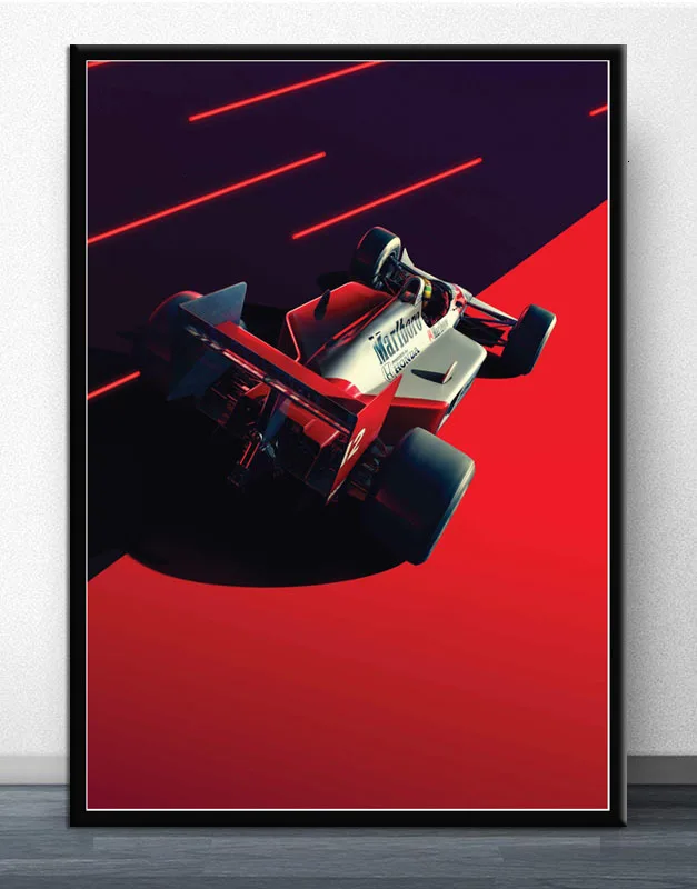 Плакат и принты популярный Айртон Сенна F1 формула макларена чемпион мира