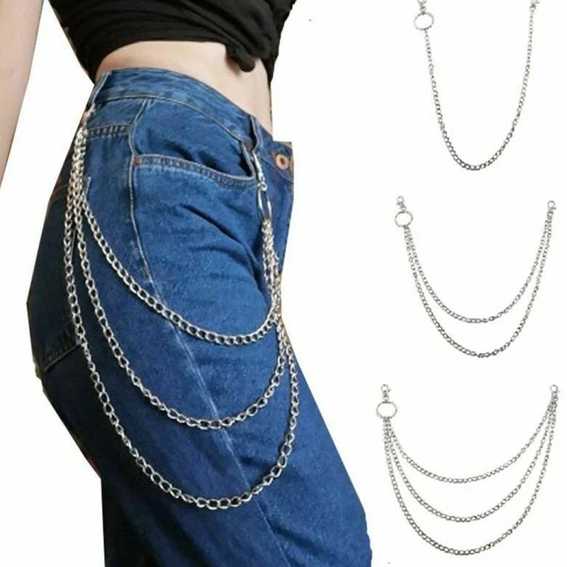 LLavero de Metal estilo Hipster Punk para hombre y mujer, llavero de Metal estilo Hip Hop Unisex, joyería de cadenas