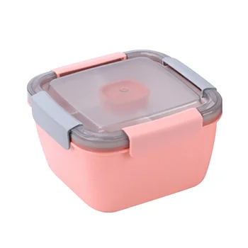 

Student To Go 3 Compartments Salad Bento With Lid Carrying Case Microwave Oven Sealing Portable Office Worker Lunch Box Snacks