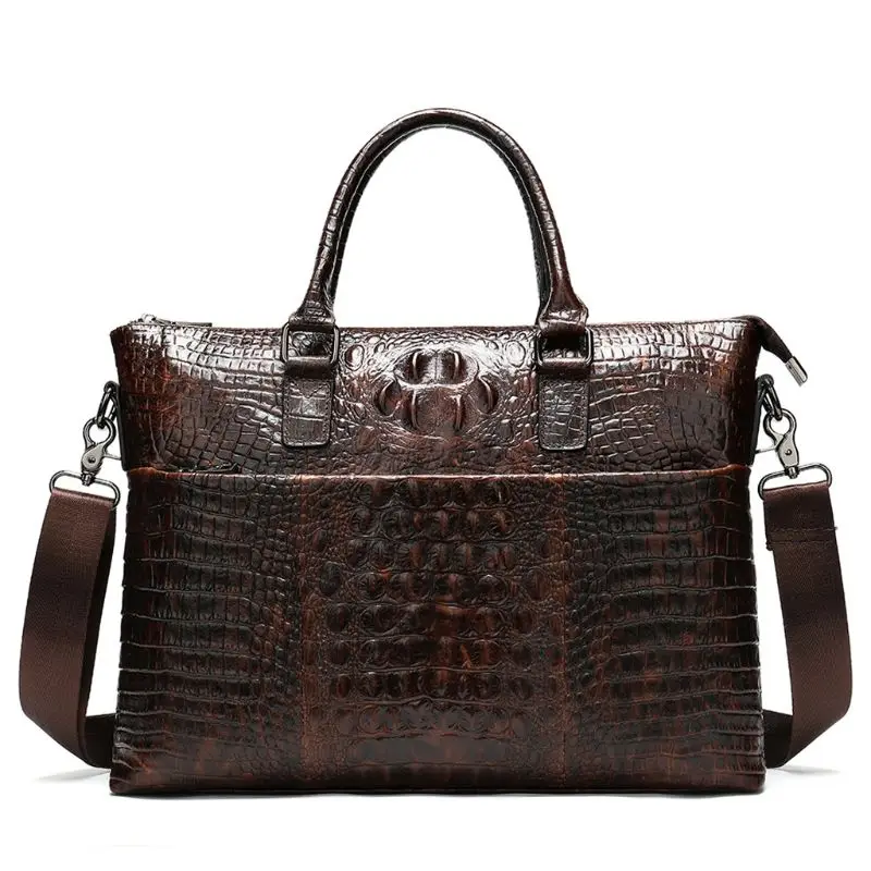 Мужской винтажный кожаный портфель 14in для ноутбука, сумка через плечо, деловая сумка