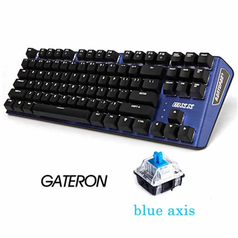  Rantopad MXX Cherry/GATERON Mechanical Gaming Keyboard 87-Key Deluxe Edition 4 Axis Aluminum Cover 