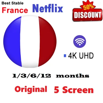 

1 year Netflix Account Premium 1 month Work For TV Android Set Top Box tv Stick Laptop Phone 4K 5 screen Netflix 1 année france