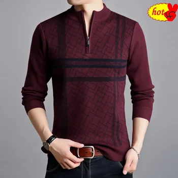 

Tops Mens Knit Sweater Pullover Basic for Winter Autumn Stripes Fashion Casual