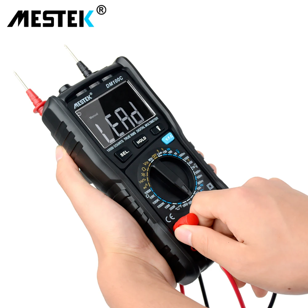

MESTEK Analog Digital Multimeter High Accuracy True RMS NCV Automatic Multimeter Resistance Voltage Temperature DM100C