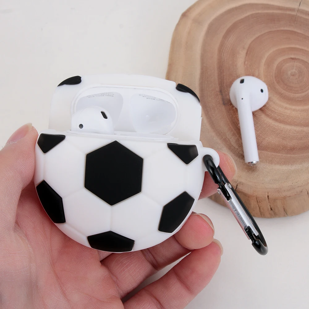 3D футбольные наушники чехол для Apple AirPods гарнитура защитная оболочка Airpods силиконовый чехол Bluetooth Наушники Аксессуары