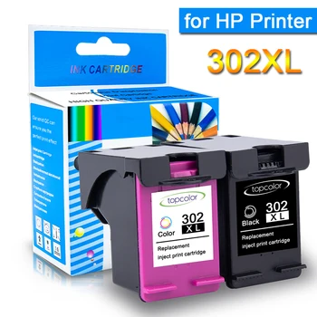 

Topcolor 302XL Ink Cartridge Replace for HP 302 HP302 Refill Ink for HP Deskjet 1110 2130 2133 4526 3637 5230 5232 1112 Printer