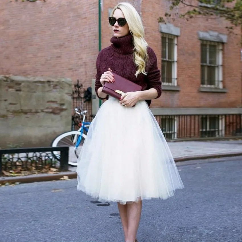 

Layers Women High Waist Short Skirt Mesh Tulle Tutu Adult A line White Red Korean School Faldas Fashion Streetwear Clothing 2020