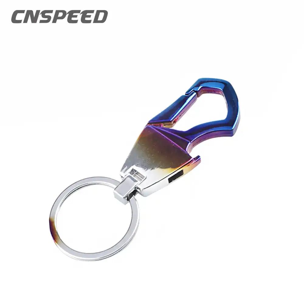 Rcing車の自動車スタイリングアクセサリーバーントブルーアルミ合金キーホルダーポータブル実用多機能耐久性のある キーリング Aliexpress