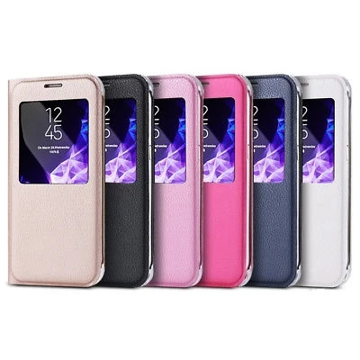 Flip S View Custodia Cover Per Samsung Galaxy S6 Edge Book Skin Premium