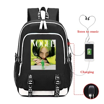 

Billie Eilish Men Backpack Laptop Bag Waterproof Mochila Male Brand School Shoulder Backpacks Knapsack for Teenager Boys Girls