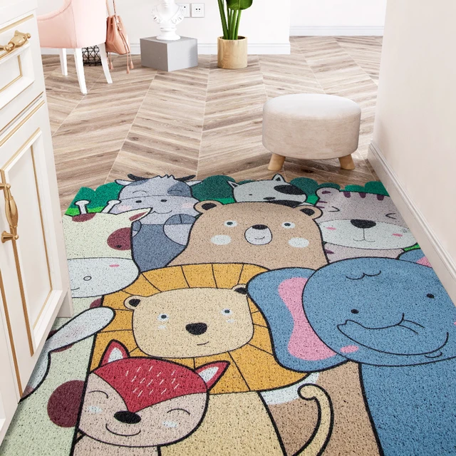 Rubber Washable Rug Non-slip Hallway Carpet Doormat Wave Sun Waterproof  Easy Clean Carpet Entryway Resist Dirt Trapper Rug Mats