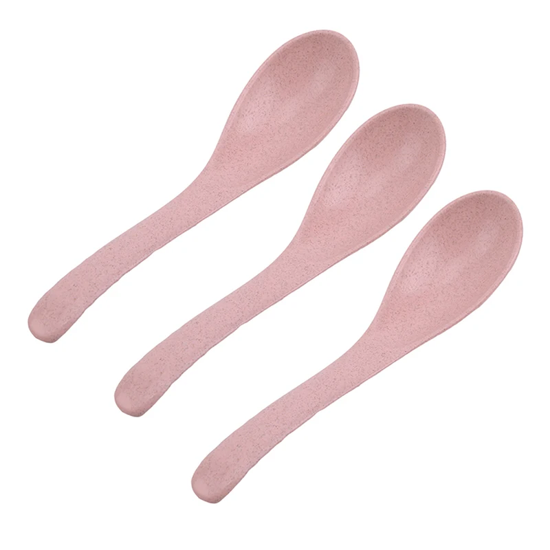 Beverage Soup Bowl Tableware Spoon Household Small Spoon Wheat Fiber Material Kitchen Tableware Accessories