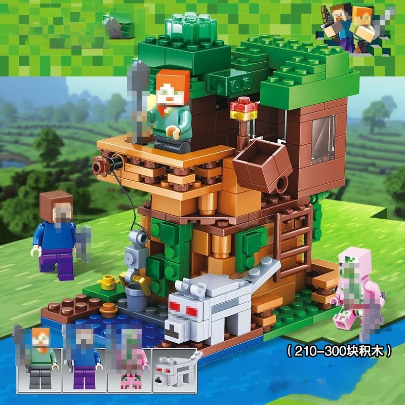 

Compatible Legoinglys Tree House minecraftinglys Aminals figures Mechanism Mountain Cave my playmobil building blocks toys