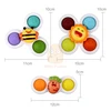 Baby Rattle Toys For 0-12 Months Soft Rubber Sucker Spinner Bathing Play Water Game Montessori Touch Sensory Grasping Gyro Set 6
