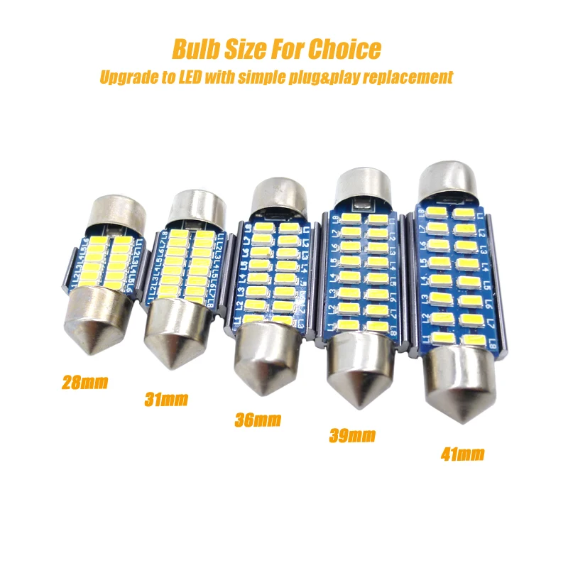 LED 44mm Festoon Bulb Replaces OEM 6413 and 6429