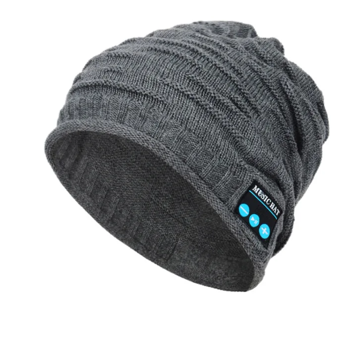 Bluetooth Music Knit Beanie Hat Running Caps Unisex Wireless Smart Warm Cap Headset Speaker with Mic