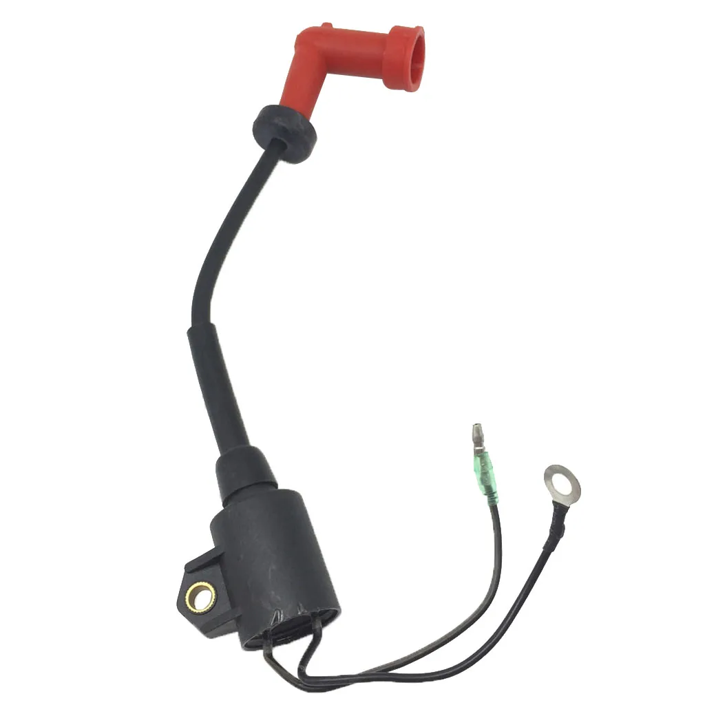 Ignition Coil with Rubber Hat Kit for Yamaha Outboard 9.9/15HP (2 stroke) Motors