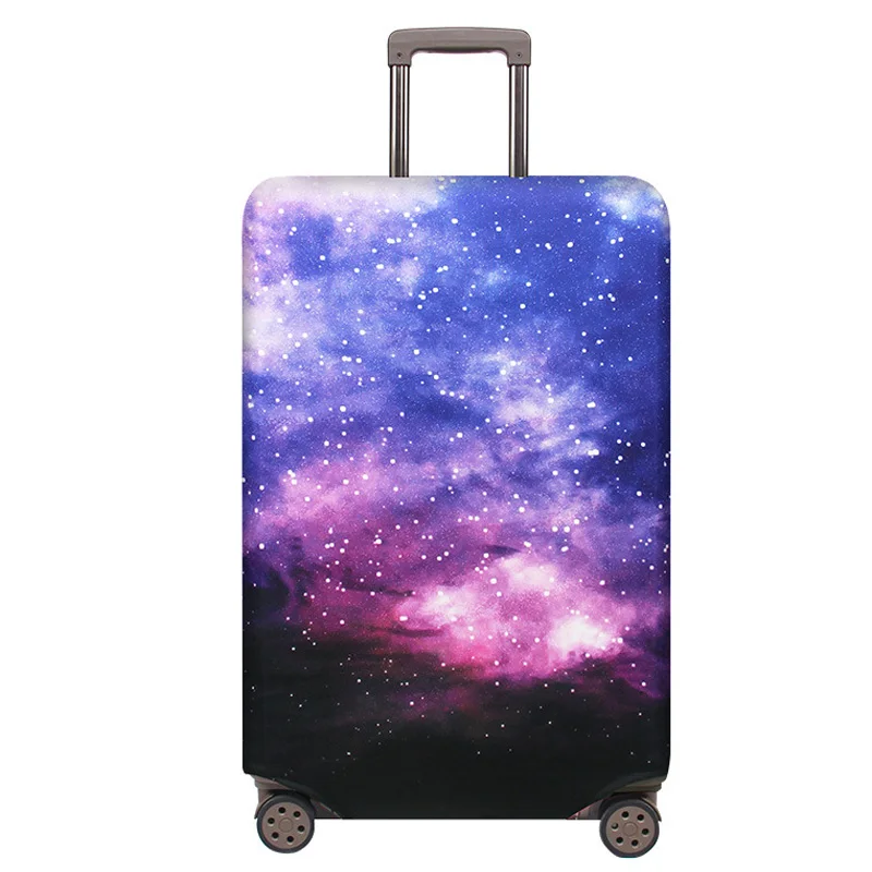 Эластичные Защитные чехлы для багажа, чехол для багажа 20~ 32 дюймов, чехол Чехол для багажа, аксессуары для путешествий - Цвет: Черный