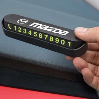 

1PC Car Styling Temporary Parking Card Phone Number Card For Mazda 2 Mazda 3 MS Mazda 6 CX-5 CX5 CX3 CX7 Artzm Car Accessories