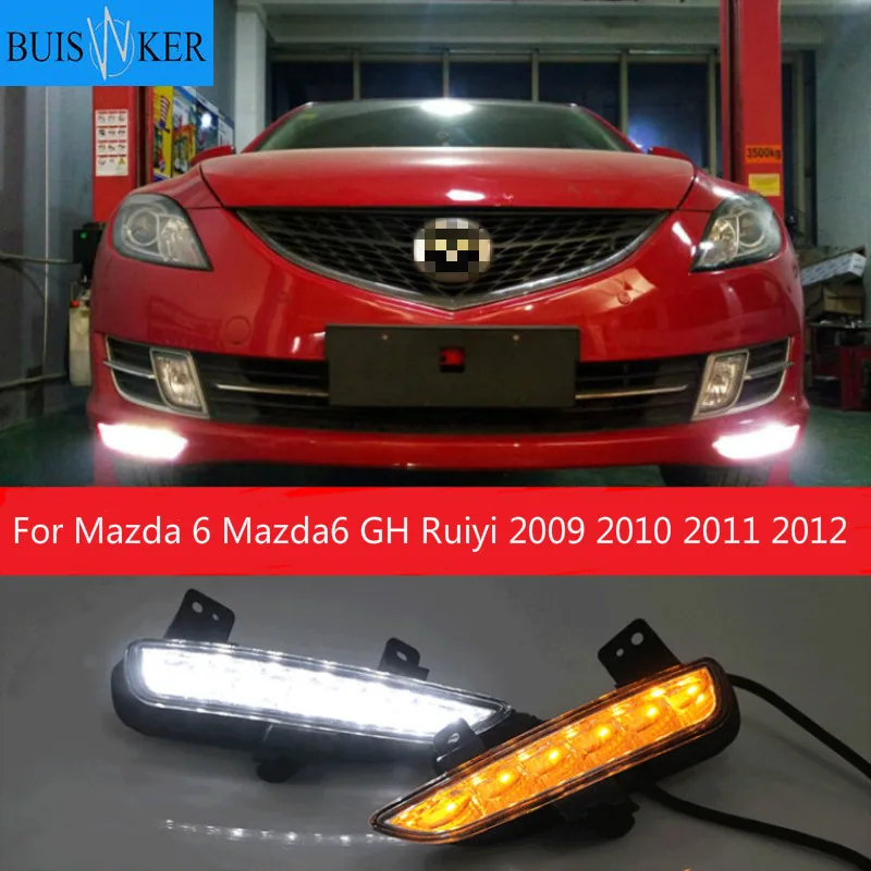

2 шт., светодиодные противотуманные фары для Mazda 6 Mazda6 GH Ruiyi 2009 2010 2011 2012
