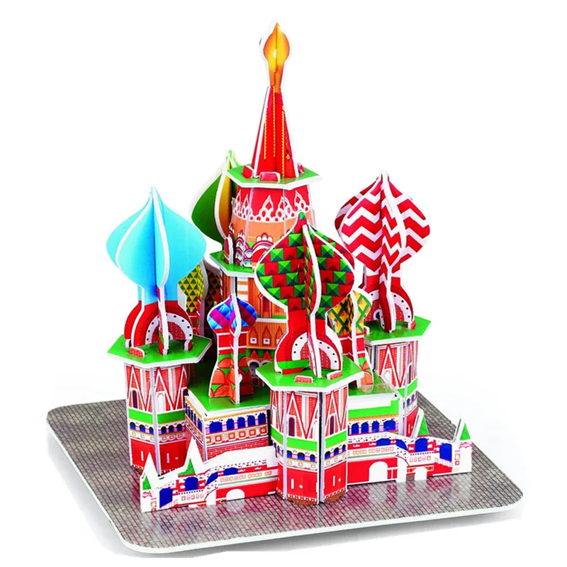 Классический 3D-пазл для детей с изображением российского Московского храма