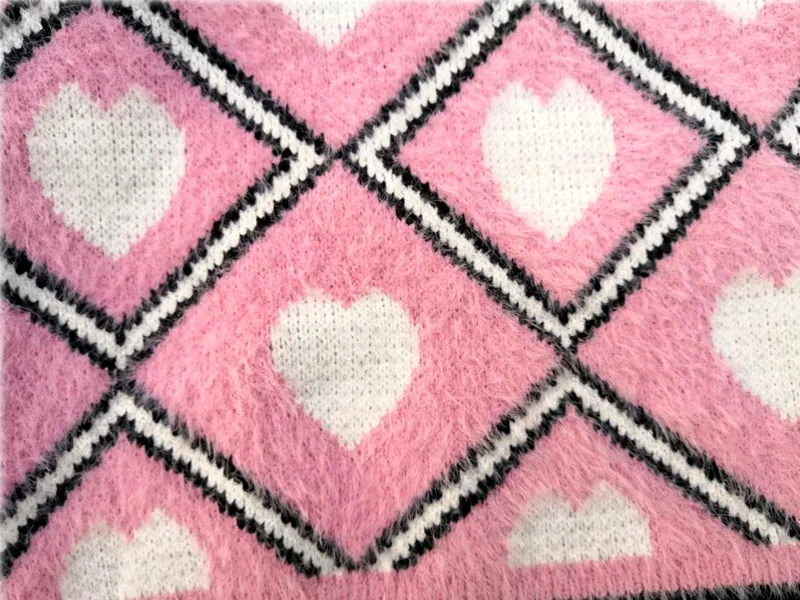 Теплый вязаный пуловер из меха норки с геометрическими фигурами; Детский свитер