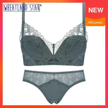

Lace Bra and Panty Set Push Up Wire Free Bra Underwear Women Set Ensemble Lingerie Sexy Intimates Lingere Underwear & Sleepwears