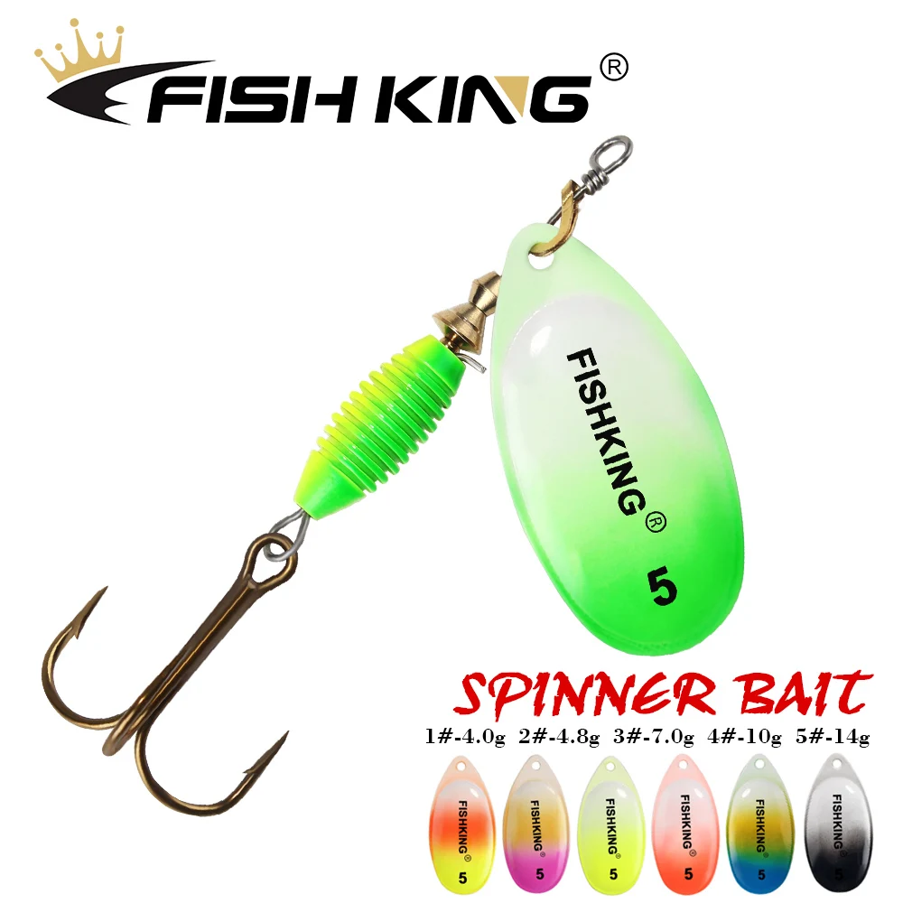 FISH KING Новая Металлическая рыболовная приманка 4 г 8 7 10 14 Спиннер