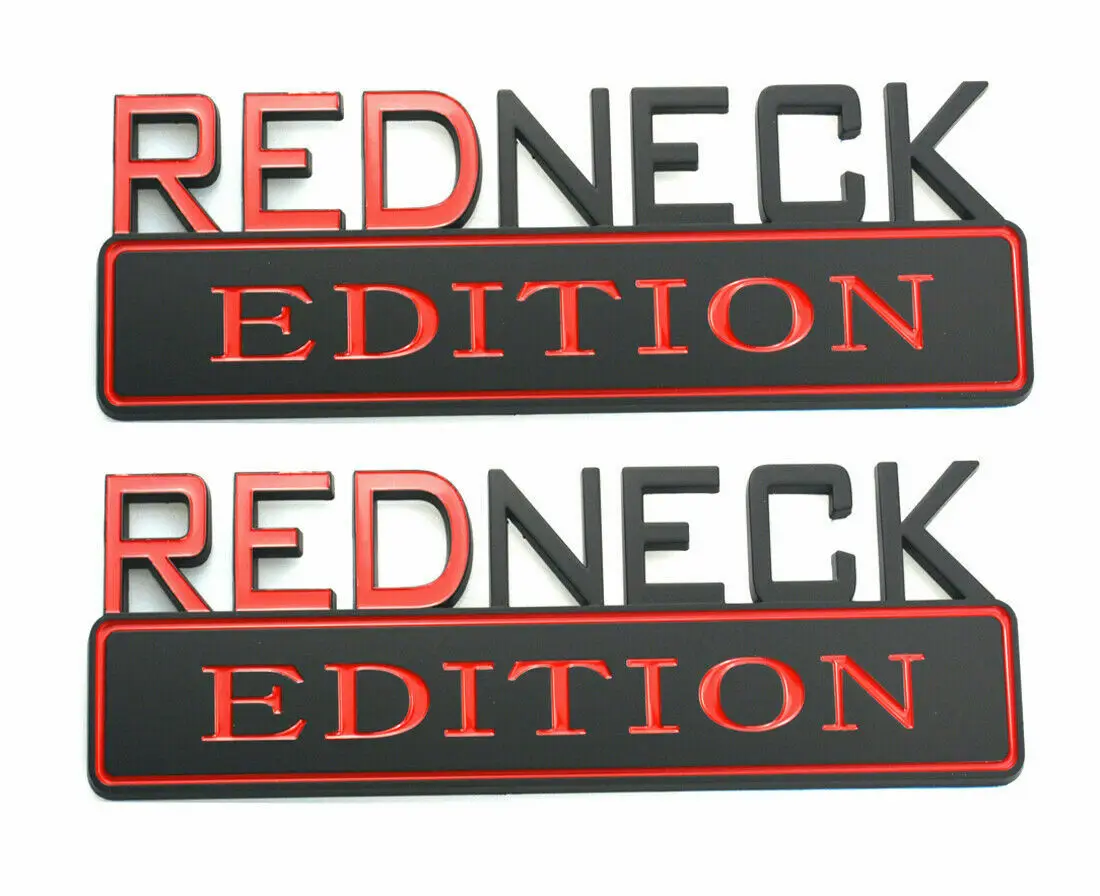 

2x 3D ABS Black REDNECK эмблема «EDITION» Автомобильный багажник значок наклейки на крыло