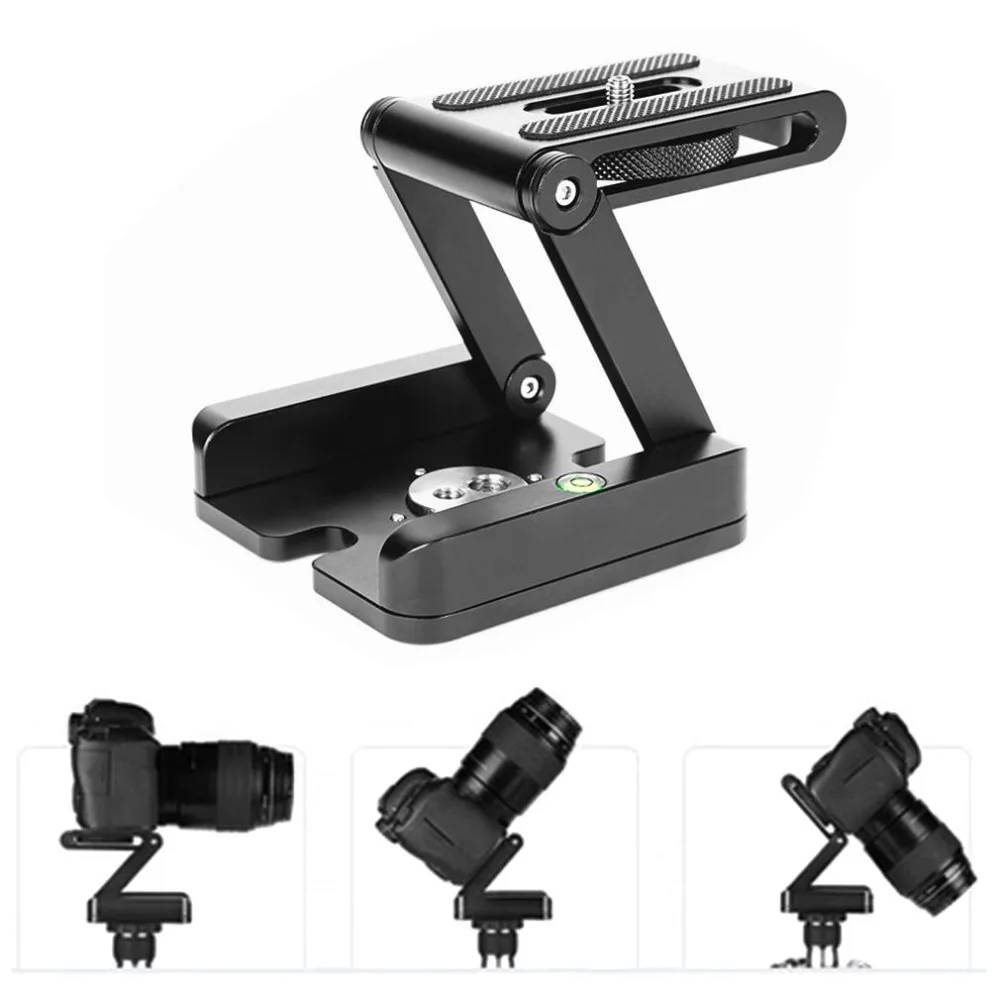 

Folding Z Type Stand Holder Tripod Kit Flex Tilt Head Pan Ball Head Folding Desktop Compatible Camera Camcorder
