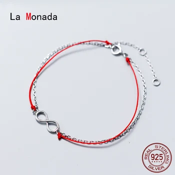 

La Monada Eight Red Thread For Hand 925 Sterling Silver Bracelet Red Thread String Rope Bracelets For Women Silver 925 Sterling