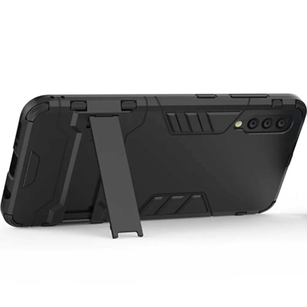 Для samsung Galaxy A50 чехол Роскошный Железный человек Стенд чехол жесткий Броня+ Мягкий Силиконовый ТПУ чехол для samsung Galaxy A50